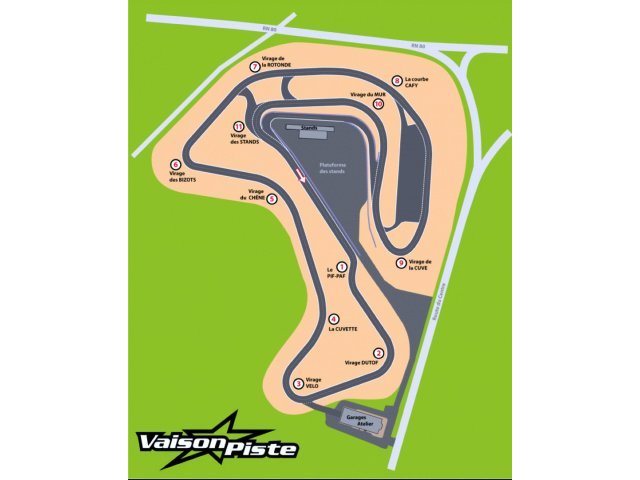 Vaison Piste Plan du circuit